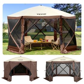 VEVOR Camping Gazebo Screen Tent, 12*12ft, 6 Sided Pop-up Canopy Shelter Tent with Mesh Windows, Portable Carry Bag, Stakes VEVOR Camping Gazebo Screen Tent, 12*12ft, 6 Sided Pop-up Canopy Shelter Tent with Mesh Windows, Portable Carry Bag, Stakes