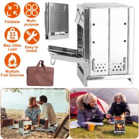 Portable Backpacking Stove for Camping Hiking Picnic BBQ Outdoor Cooker Folding Travel Charcoal Stove with Handle Carry Bag 2 Bolts Portable Backpacking Stove for Camping Hiking Picnic BBQ Outdoor Cooker Folding Travel Charcoal Stove with Handle Carry Bag 2 Bolts